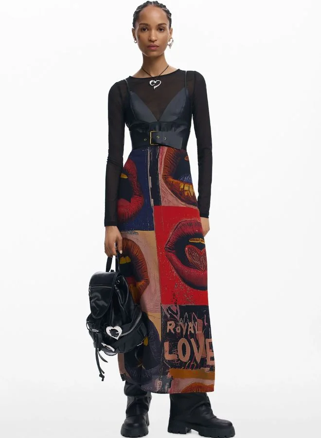 DESIGUAL Backpack Buckles Hearts